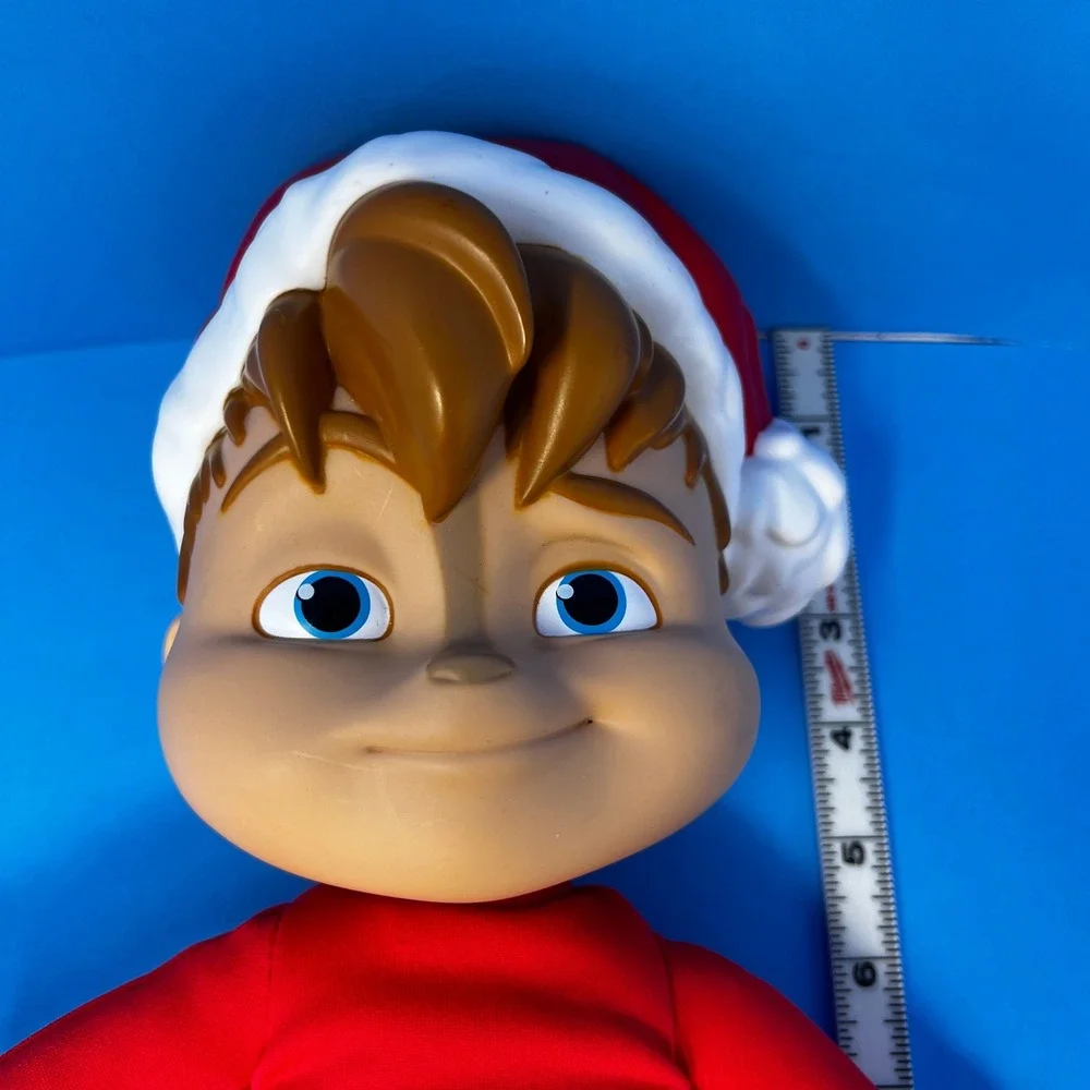 Fisher Price Alvin Chipmunks 14 inch Red Green Christmas Santa Hat‎ Plush